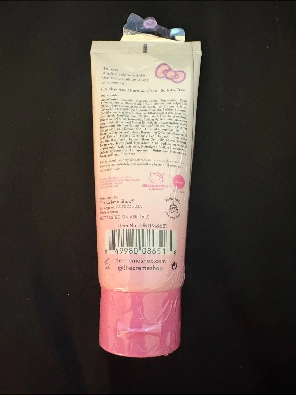 The Crème Shop x Hello Kitty 24/7 Hydration Lock Moisturizer 3.38 oz
